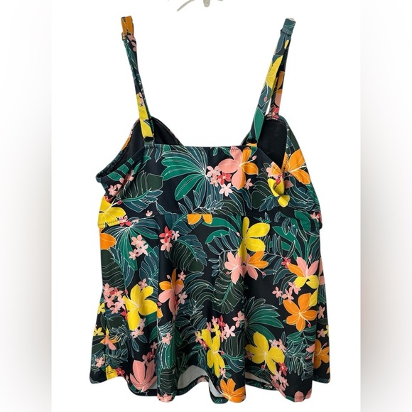 Old Navy Tropical Print Tie Knot Tankini Bathing Suit - Picture 2 of 6